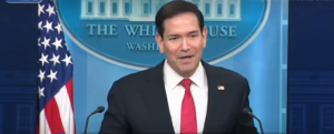 Marco Rubio protagoniza un momento caótico en plena conferencia de prensa en la Casa Blanca
