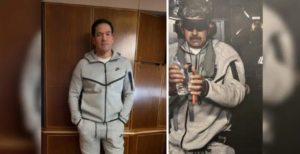 Marco Rubio posa con el mismo chándal que usó Nicolás Maduro durante su captura