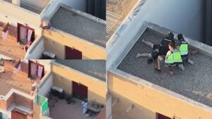 Detienen a un presunto narcotraficante tras una espectacular persecución por los tejados en Lorca