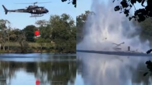 Helicóptero que combatía incendios cae en un lago durante una maniobra en Francia