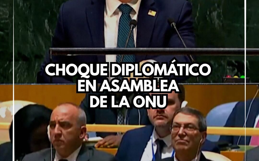 Imagen de la discusión entre las delegaciones de Estados Unidos y Cuba en la Asamblea General de la ONU