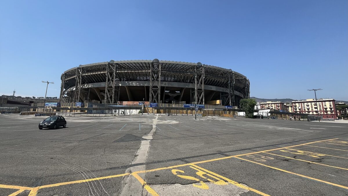 Vista del estadio Diego Armando Maradona, sede del Napoli, en Nápoles