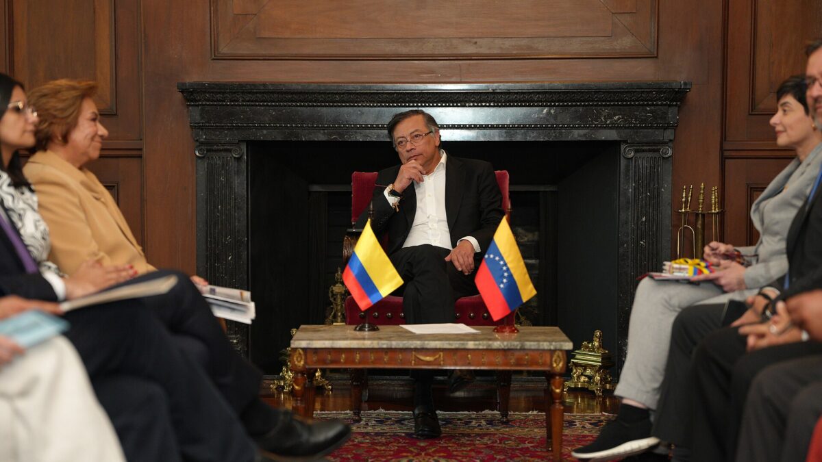 Delcy Rodríguez, entonces vicepresidenta de Venezuela, durante una reunión bilateral en agosto de 2025