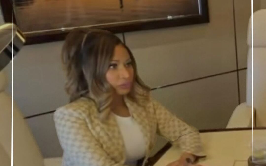 Nicki Minaj en un video del mitin de Donald Trump en Michigan