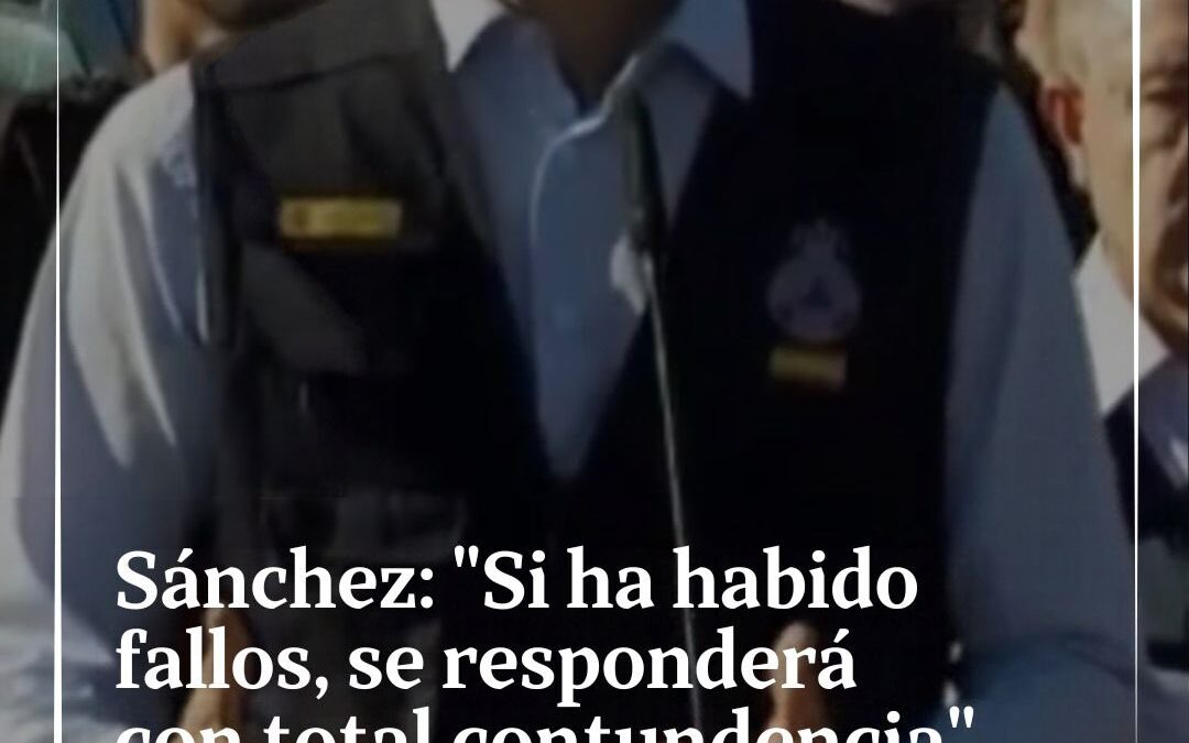 Fotograma del video con las declaraciones del presidente del Gobierno español, Pedro Sánchez, sobre el accidente ferroviario de Urda