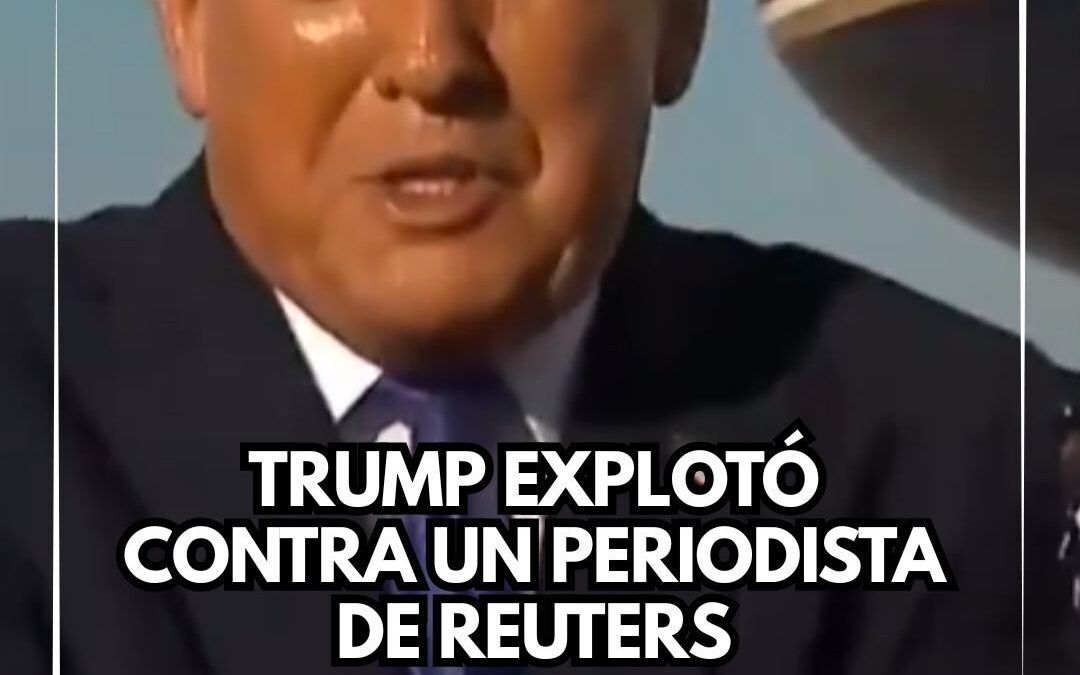 Captura del video donde Trump responde a un periodista de Reuters